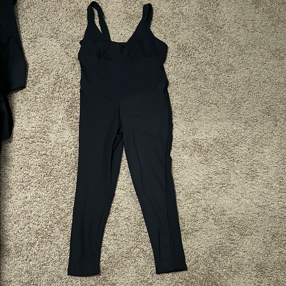 Adidas Black Jumpsuit Versatile Long Sleeve Design
